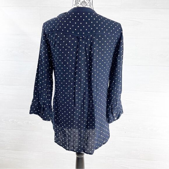 Anthropologie Maeve Umbrella Polka Dot Button Down Top - Picture 4 of 8